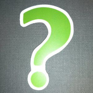 question mark sticker